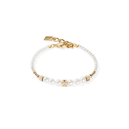 Coeur de Lion Crystal Pearl & Gold Bracelet